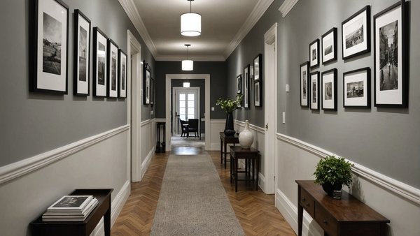 Comment sélectionner des œuvres d'art pour une galerie murale cohérente dans un couloir étroit?