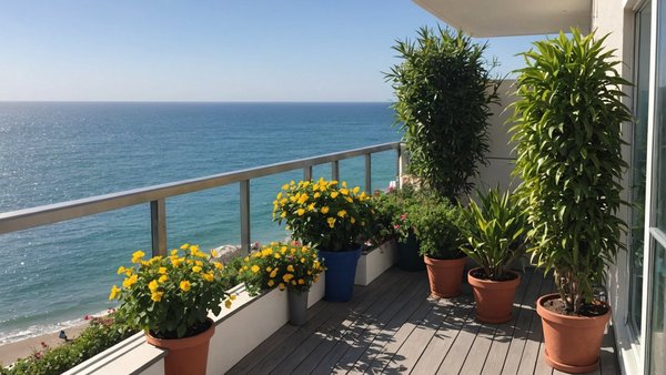 Quelles plantes privilégier pour un balcon exposé au vent en bord de mer?
